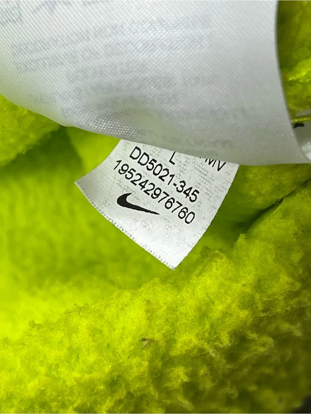 Nike NSW Sherpa Full Zip Fleece Jacket Mens L Volt Green Outdoor DD5021 345